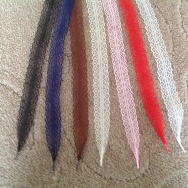 Lace Ribbon Shoe Laces - Trainers,boots,shoes - Aglets on the ends  -28mm width