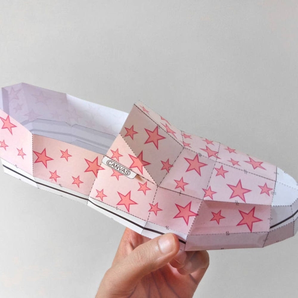 DIY Paper craft,Paper shoe,Canvas shoe,digital download,3d papercraft,Papercraft,3d origami model,DIY Kit,Gifts for her,Gifts for girlfriend