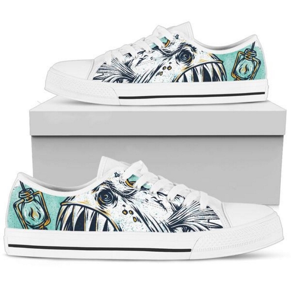 Light Fish, Womens Sneakers Customized Gifts Pet Lover Art Birthday Unique Canvas Fashion Casual Shoes