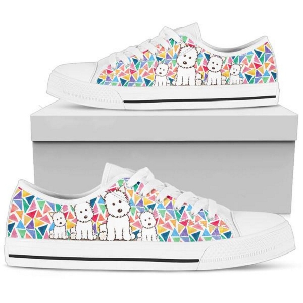 Westie, Women's Sneakers, Customized Low top, Sneaker Shoes, Sporty, Summer Shoes, Fashion Sneakers, Casual Womens Shoes, Tie Sneakers,Shoe