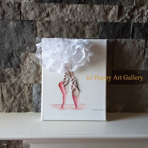 Ballerina Shoes- Nursery wall art kids art pink nursery art ballerina wall art ballerina nursery ballerina doll dancer gifts dancer shoes