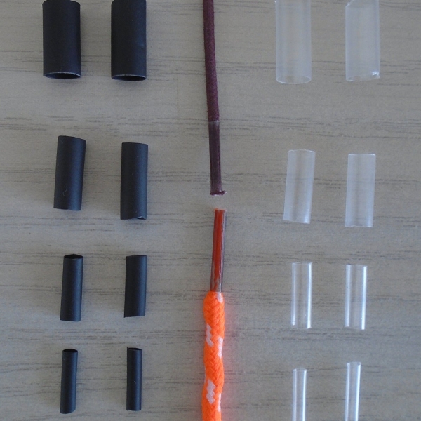 Shoe Lace Repair Kit or Shoelace Shortening - Black or Clear - Choice of 4 Diameters Aglets
