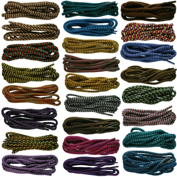 5mm Dogtooth Cord Pattern laces for Hiking & Walking Shoes