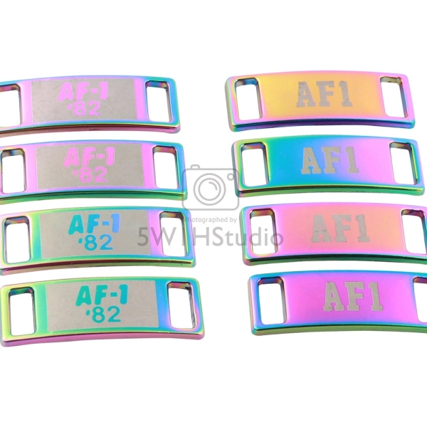 AF1 Shoelaces Buckle,Customized Shoe Lace tags,Rainbow Replacement Lace locks,Metal Shoelaces Charm For DIY Shoelaces Accessories