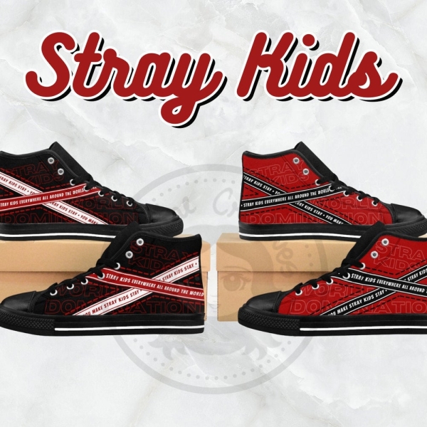 Kpop-inspired Sneakers STRAY KIDS, Women's High-top Sneakers, Men's High-top Sneakers, Custom Made Sneakers, Stray Kids Canvas Shoes