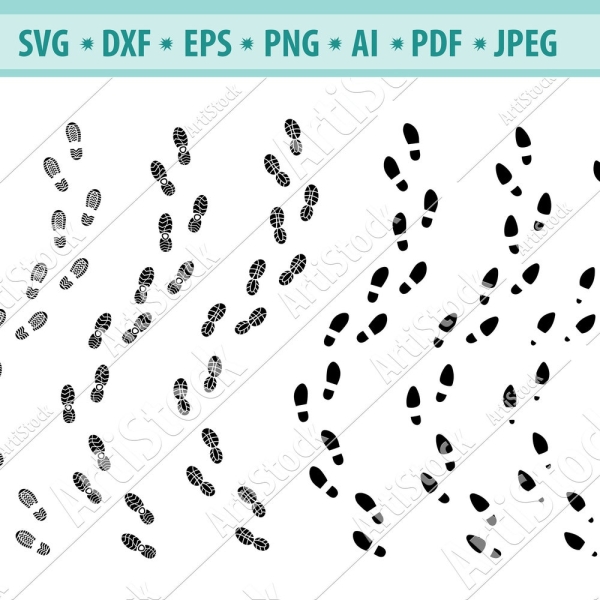 Shoes prints Svg, Shoe Bottom Svg, Footprint Svg, Shoe Print Clipart, Files for Cricut, Shoe Print Outline Svg, Silhouette, Dxf, Png, Eps