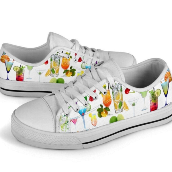 Low Top Style Sneakers,  Custom, Low Top, Womens, Cocktail, Shoes Casual Men's,  Summer Sneakers