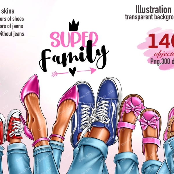 Family shoes clipart, Family legs png, Family look clipart, Mom Dad Son Daughter Baby clipart, Sneakers clipart, Woman clipart, Fathers day