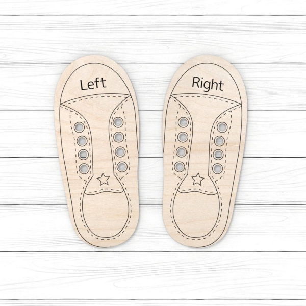 Shoe Tying Practice SVG, Montessori Training Shoes, Learn to Tie Shoes, Educational game, glowforge svg, Laser cut file, Silhouette, Cricut