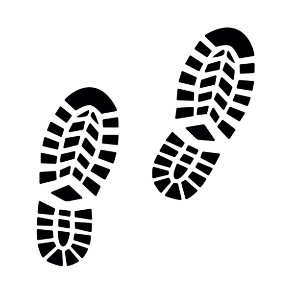 Shoe Prints SVG - Hiking Boot Sole Walking Foot Prints Printable Clipart Cut File, Instant Download, Commercial Use, svg jpg png eps pdf