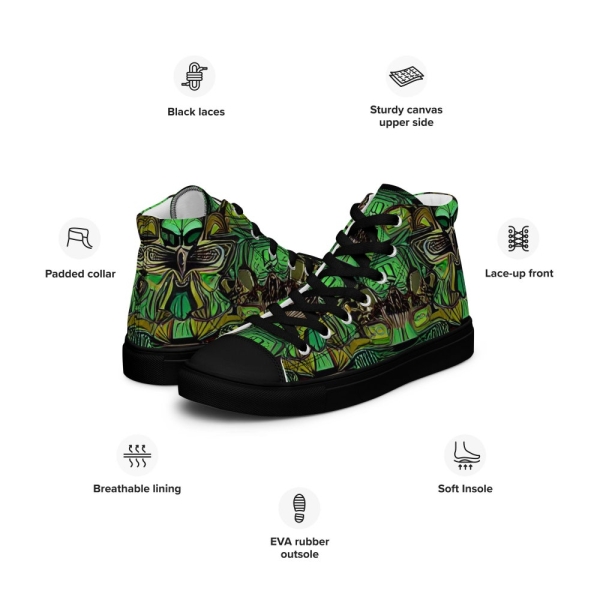 Women’s high top canvas shoes "Chameleon"