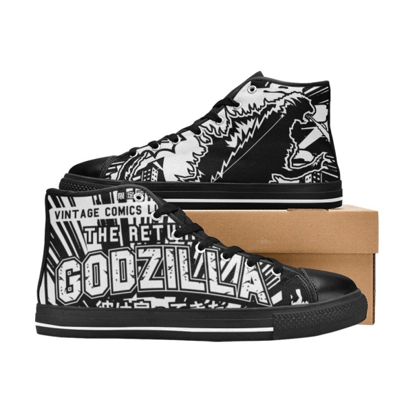 Aquila High Top Canvas Kid's Shoes Godzilla