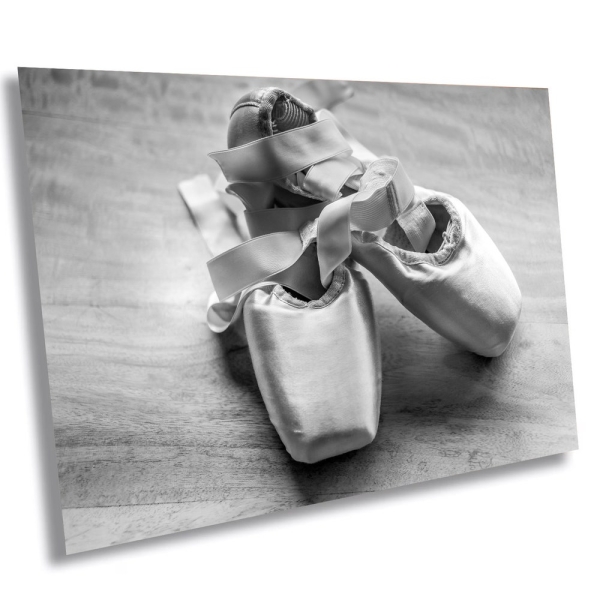 Dance pointe shoes in black and white, ballet poster, ballerina wall decor photography on Large Print/Canvas/Acrylic/Metal