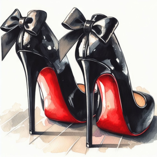 Black High Heels Clip Art Bundle 10 High Res Watercolor JPGs for Junk Journaling, Scrapbooking, Card Making, Digital Download Kit