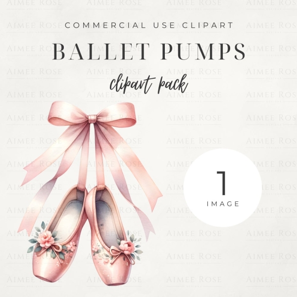 Ballet Shoes Pumps Clipart, High Quality PNG. Nursery Art, Card Making, Baby Girl