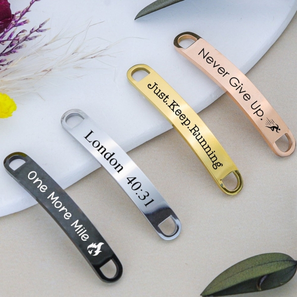 Personalised Shoe Tags,Custom Shoelaces Tag,Shoe Tag ID,Shoelace Buckles,Running Gift,Marathon Gift,Shoe Accessories In Pair,Gift For Runner