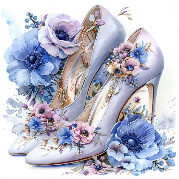 20 Floral Prom Shoes Clipart | High heels Clipart | Digital Clipart | Watercolor clipart | Printable clipart | Paper craft