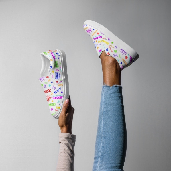 NKOTB Mixtape Songs Women’s slip-on canvas shoes
