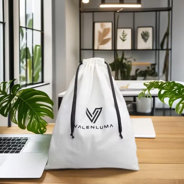 Custom Logo Printing Cotton Twill Drawstring Dust Bag For Shoes Packing Recycled Cotton Gift Dust Pouch