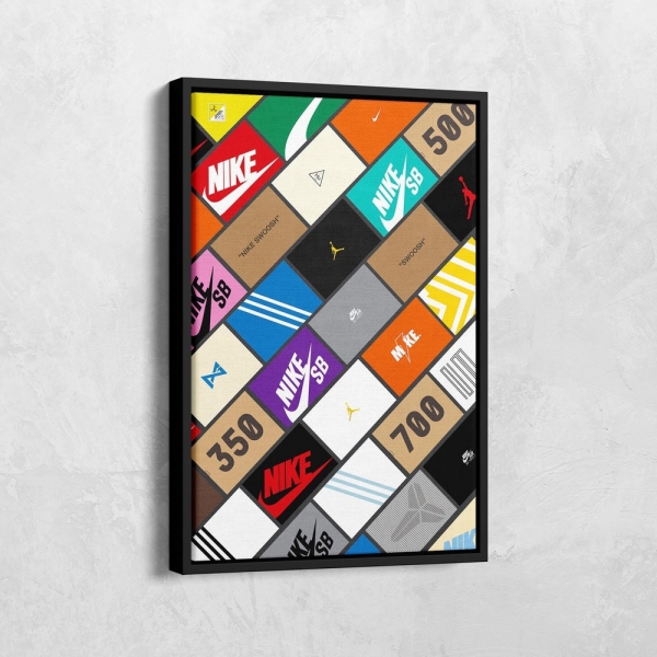 Sneaker Box Print, Retro Sneaker Collection Poster, Sports Wall Decor, Air Shoes Poster, GYM Decor, Sneaker Lover Gifts, Home ShoeBox Decor