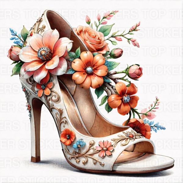 21 Floral Prom Shoes Clipart, High heels Clipart, Digital Clipart, Watercolor clipart, Printable clipart, Digital download, Paper craft