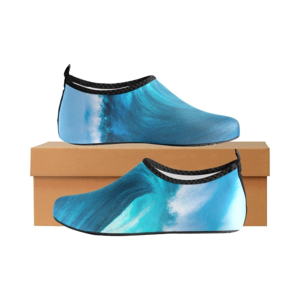 Women’s Blue Tsunami Barefoot Shoes , Anti-Slip Water Shoes for Beach & Hiking, Water Sports Shoes , Barefoot Feel for Her, water shoe gift