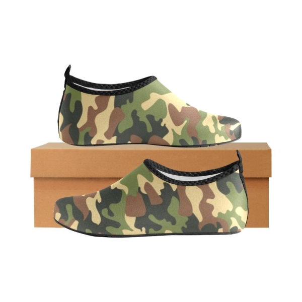 Womens Anti-Slip Water Shoes, Beach and Water Sports, Barefoot Camouflage Aqua Shoes,  Barefoot Feel Walking Shoes, water shoes gift for her