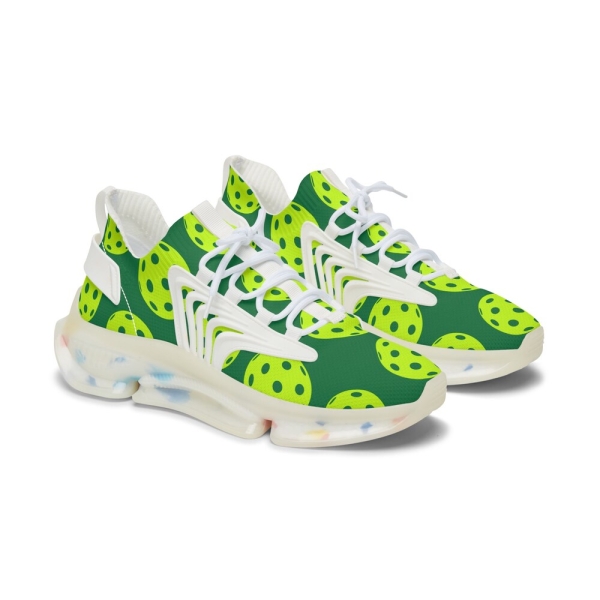 Women's Sneakers, Green Mesh Sneakers, Sport Shoes, Pickleball Sneakers, Women's Tennis Shoes, White Sole Sneakers