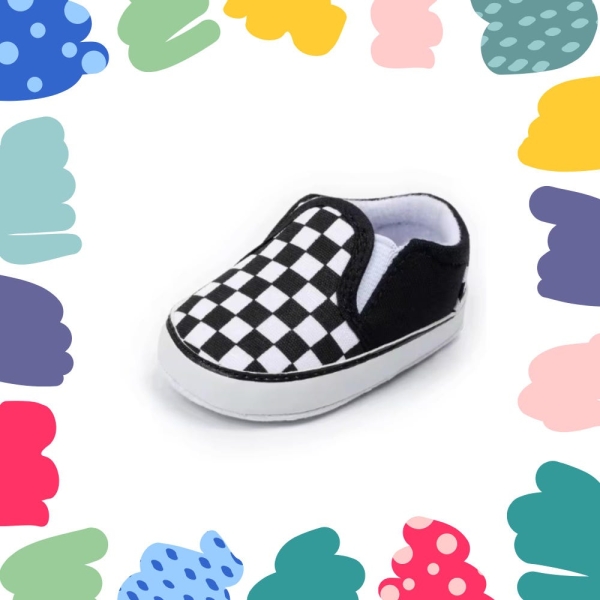 Baby Shoes Multicolor Sneakers Baby Shoes First Walkers Infant Toddler Anti-Slip Soft Sole Classical Newborn Baby Vans Style 0-18 Month