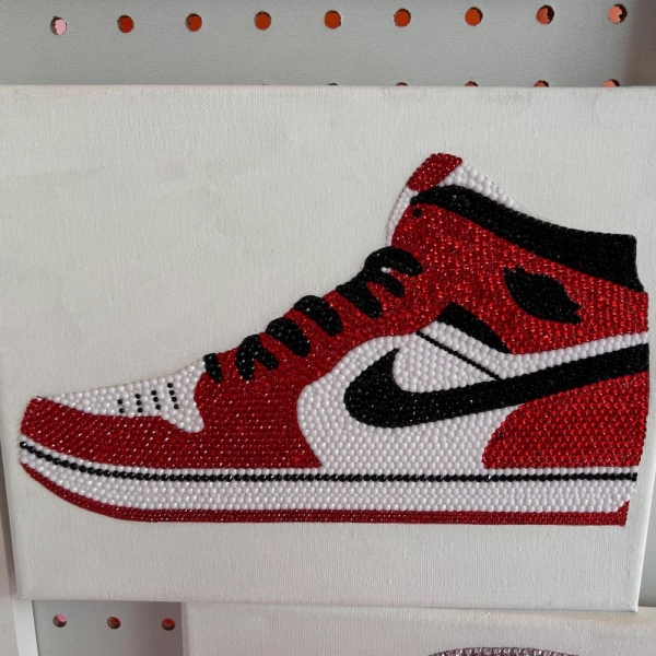 Nike Shoe Rhinestone Canvas Art Kit
