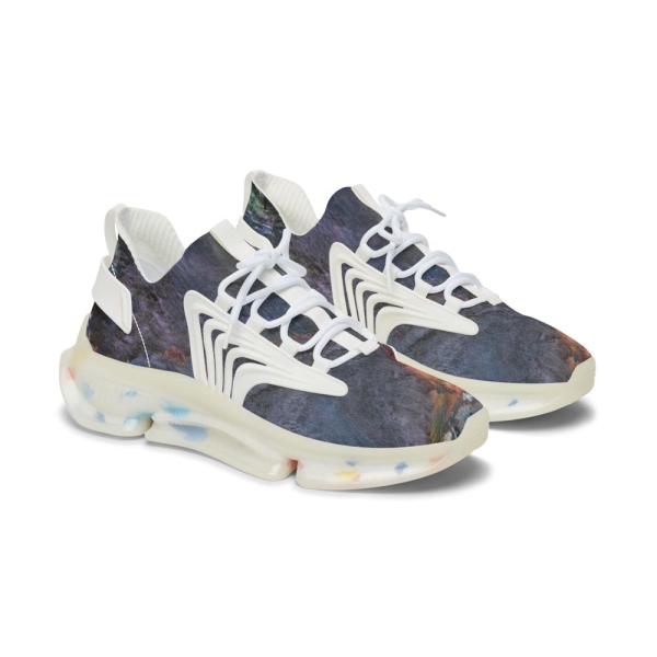 Buffalo Art Inspired - Mesh Sneakers, Custom Print by Teresa Sullivan - Women's Shoes, Unique Pattern Design, Athletic Footwear