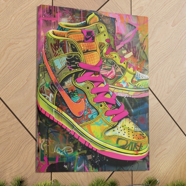 CANVAS PRINT | Sneaker Poster | Graffiti Shoes Wall Art | Shoe Hype Sneaker Art | Trendy Wall Art | Canvas Wall Art | Canvas Wall Decor