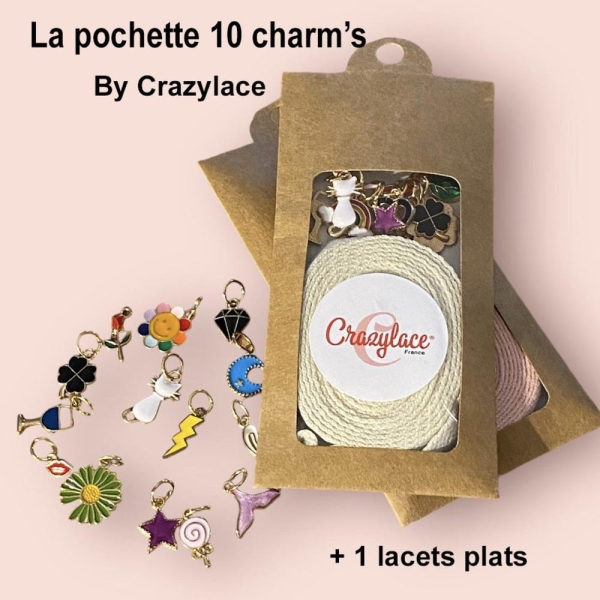 Mixed charm pouch + shoelaces