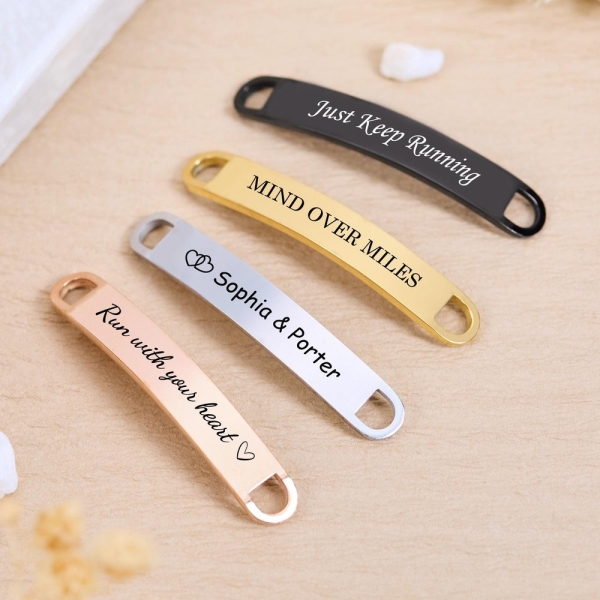 Personalized Shoe Tags,Custom Shoelace Tags,Running Shoe Tags,Metal Shoe Lace Charm,Cross Country Gift,Marathon Gift,Valentine's Day Gifts