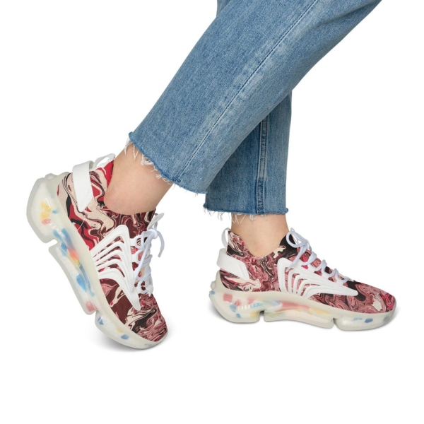 Abstract Print Women's Sneakers, Women's Shoes, Stylish Sneakers, Trendy Footwear, Fashion Sneakers for Women, Unique Sneaker Design
