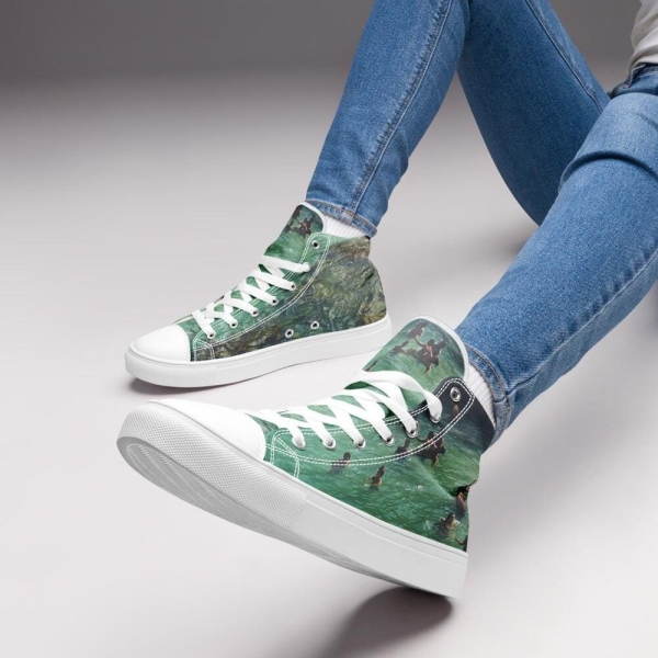 Hawaii Ocean Oasis High Top Canvas Shoes