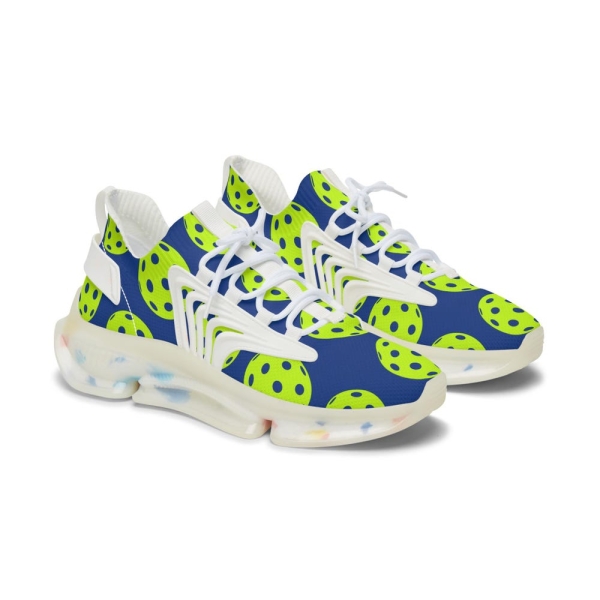 Women's Sneakers, Dark Blue Mesh Sneakers, Sport Shoes, Pickleball Sneakers, Women's Tennis Shoes, White Sole Sneakers