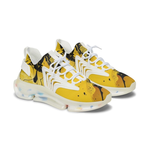 Yellow and Black Mesh Sneakers, Women's Shoes, Sneakerheads Must-Have, Fashion Statement, Trendy Footwear, Unique Gift Idea on Etsy