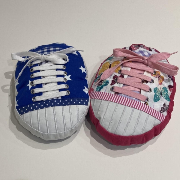 Shoe beanbag Learn to tie shoe laces PDF sewing pattern