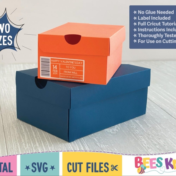 Sneaker Shoebox SVG, Mini Tiny Small Shoebox Template, Cricut or Silhouette Cut File
