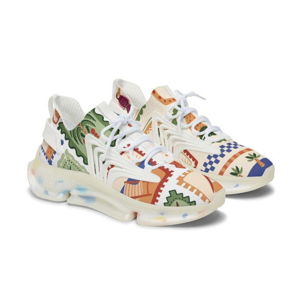 Colorful Women's Mesh Sneakers - Stylish Athletic Shoes for Everyday Comfort, Trendy Sports Footwear, Unique Design, Gift for Health