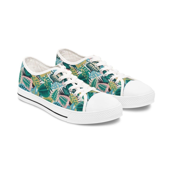 Tropical Women's Sneakers Summer Casual Shoes Whimsical Low Top Footwear Beach Tennis Shoes Floral Print Sneakers