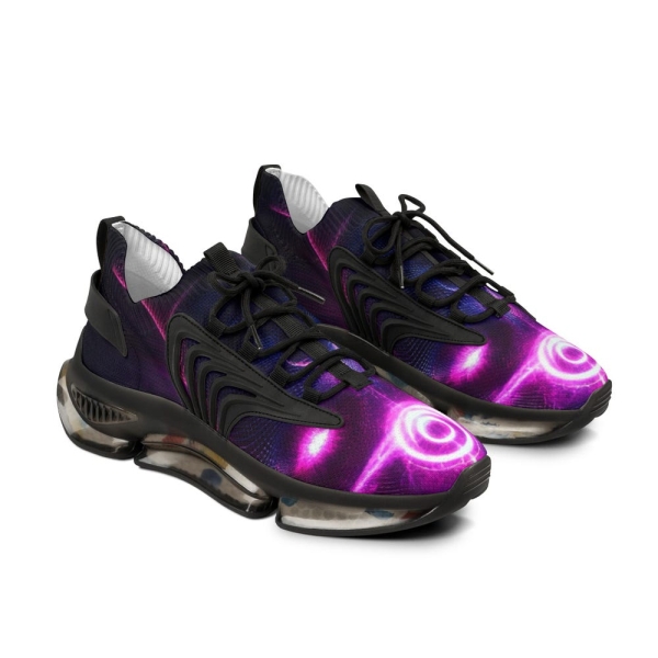 Men's Mesh Sneakers with Futuristic Neon Design, Sporty Footwear for Men, Trendy Athletic Sneakers, Comfortable Running Shoes, Perfect Gift