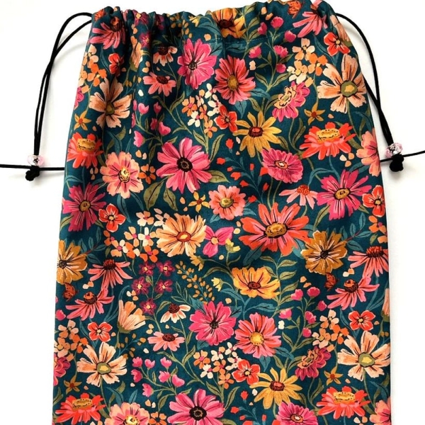 Shoe Bag 11.5 x 15 Inches Lined Travel Lingerie Gift Storage Utility Bag     PRAIRIE NIGHTS