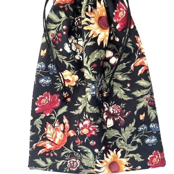 Shoe Bag 12 x 15 Lined Lingerie Gift Storage Utility Bag     NIGHTTIME IN AUGUST