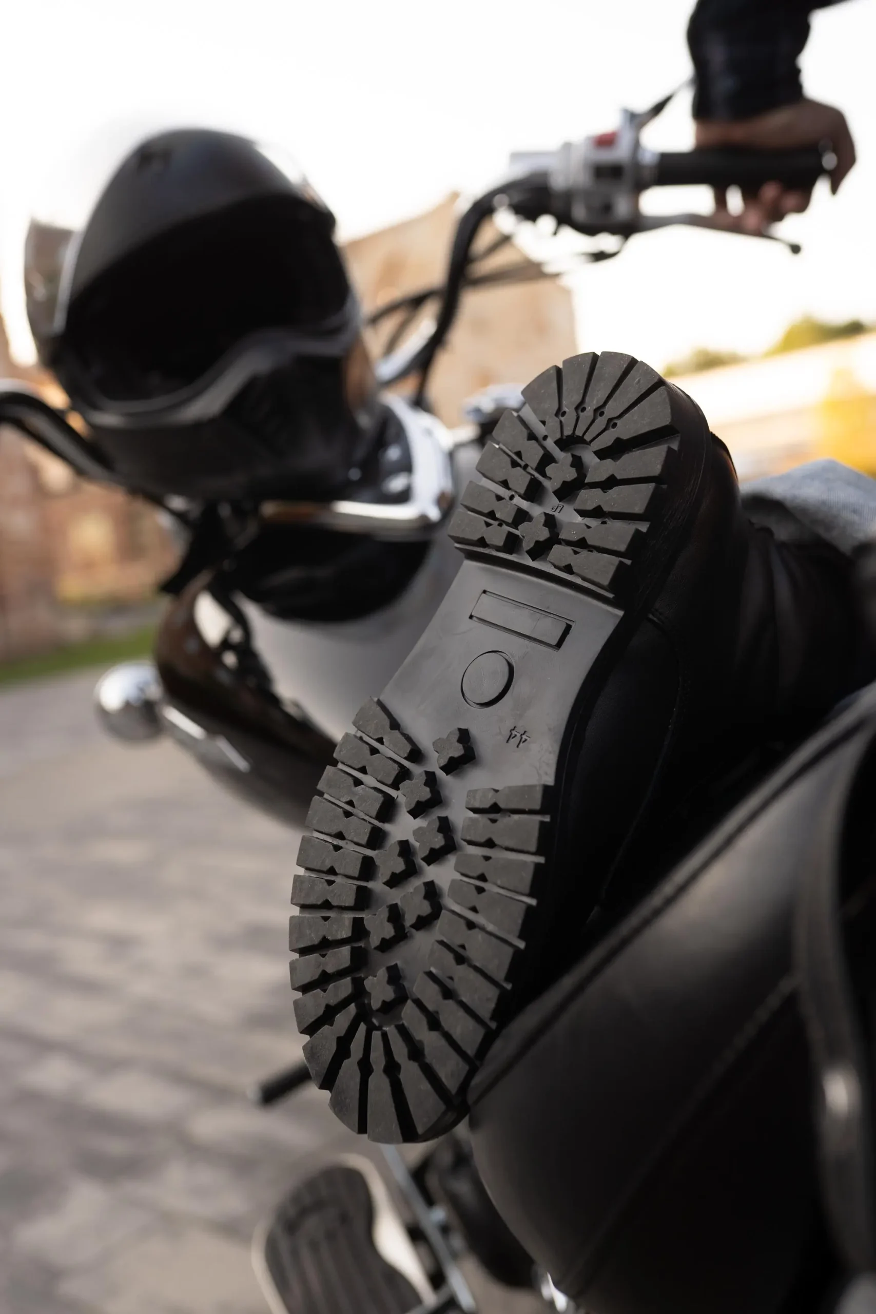 Men S Leather Motorcycle Boots Black Or Brown