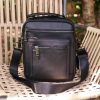 Men's Leather Crossbody Bag Cowhide Shoulder Travel Multipurpose
